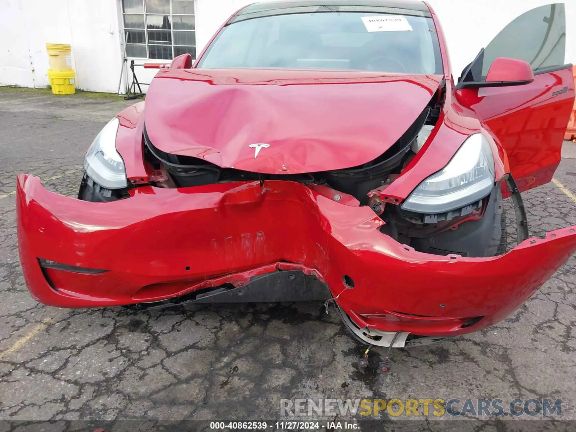 6 fotografías del automóvil dañado 5YJYGAEE4MF200475 TESLA MODEL Y 2021