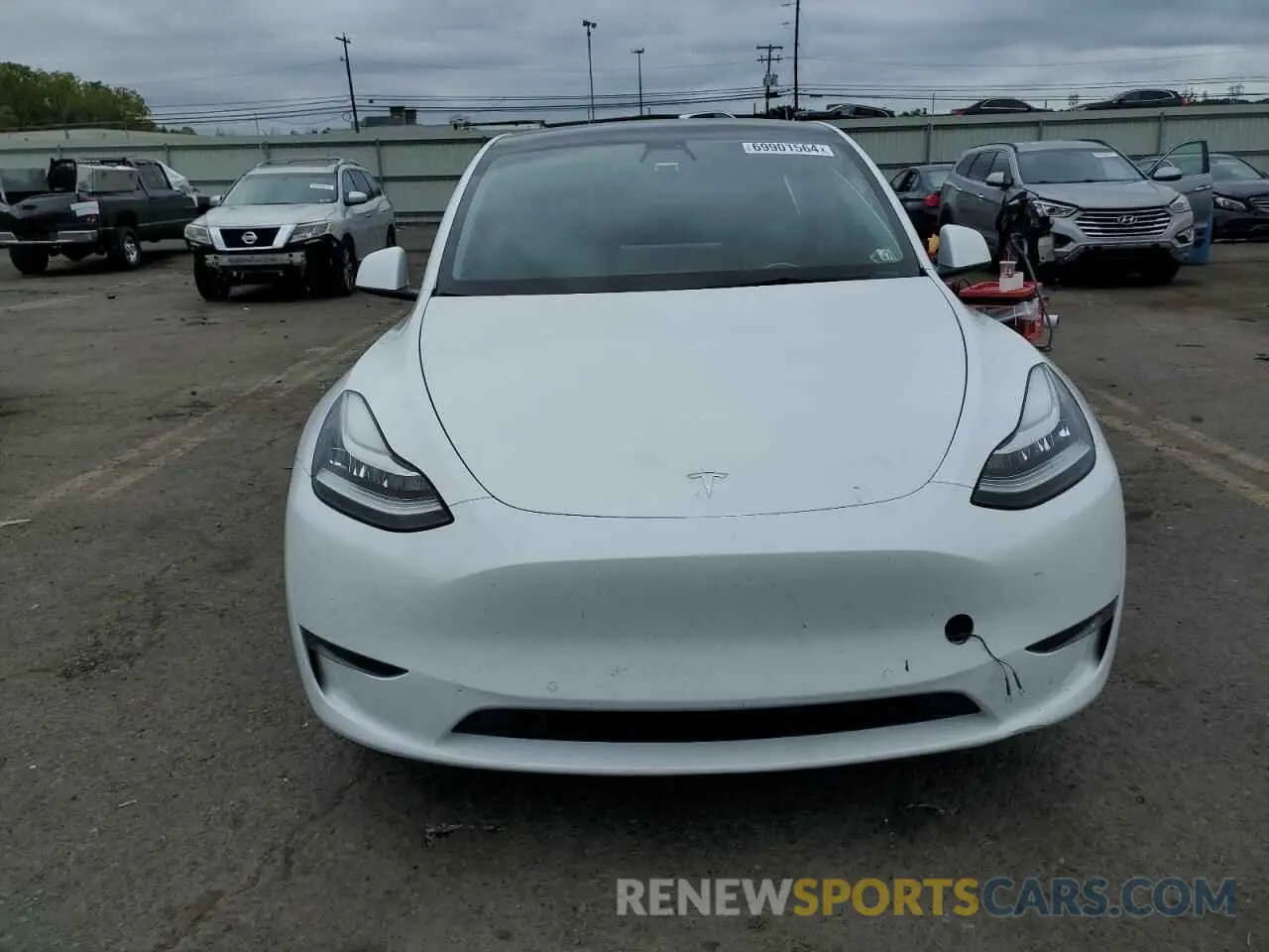 5 fotografías del automóvil dañado 5YJYGAEE4MF297743 TESLA MODEL Y 2021