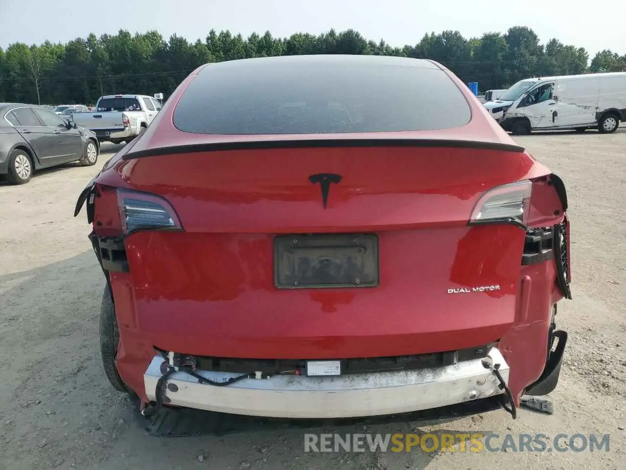 6 fotografías del automóvil dañado 5YJYGAEE5MF141873 TESLA MODEL Y 2021