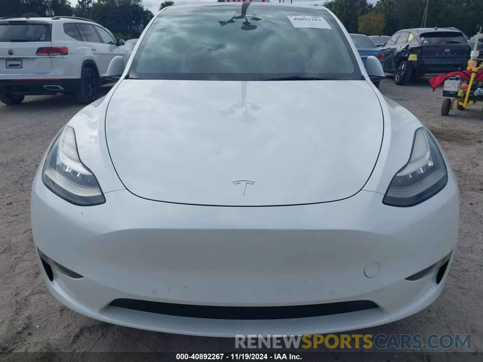 12 fotografías del automóvil dañado 5YJYGAEE5MF187283 TESLA MODEL Y 2021