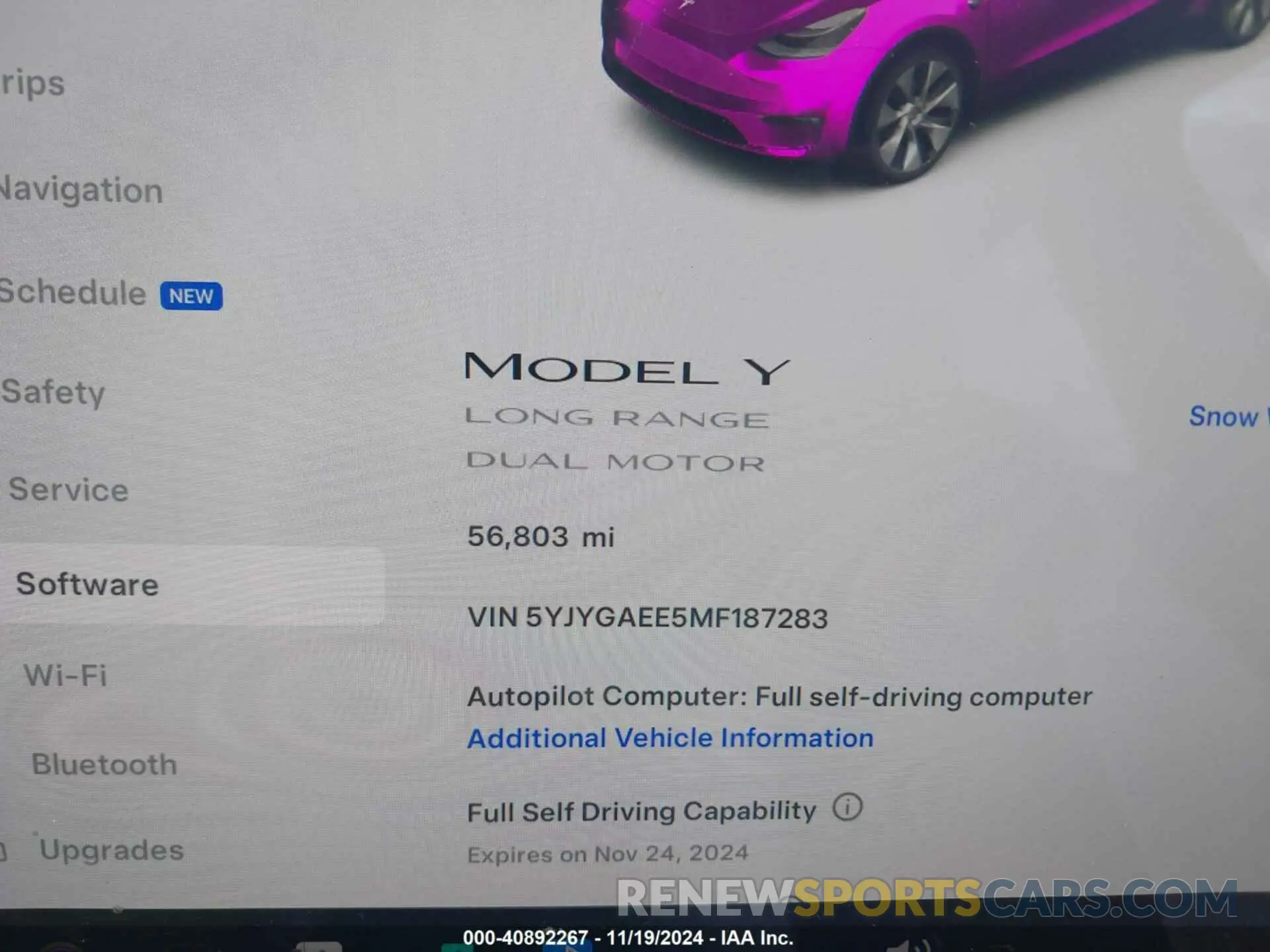 15 fotografías del automóvil dañado 5YJYGAEE5MF187283 TESLA MODEL Y 2021