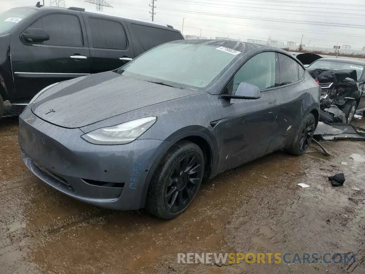 1 fotografías del automóvil dañado 5YJYGAEE6MF185350 TESLA MODEL Y 2021