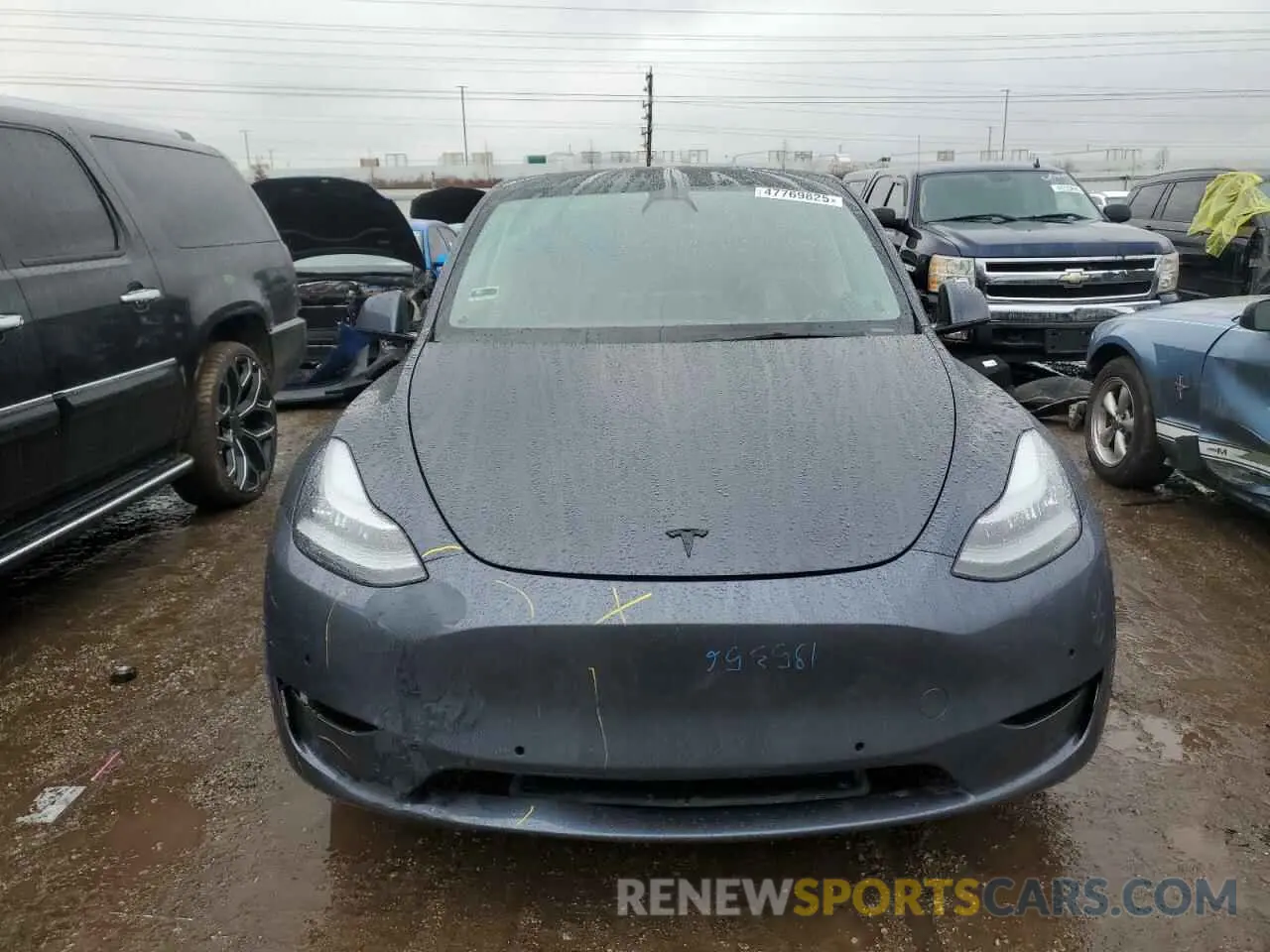5 fotografías del automóvil dañado 5YJYGAEE6MF185350 TESLA MODEL Y 2021