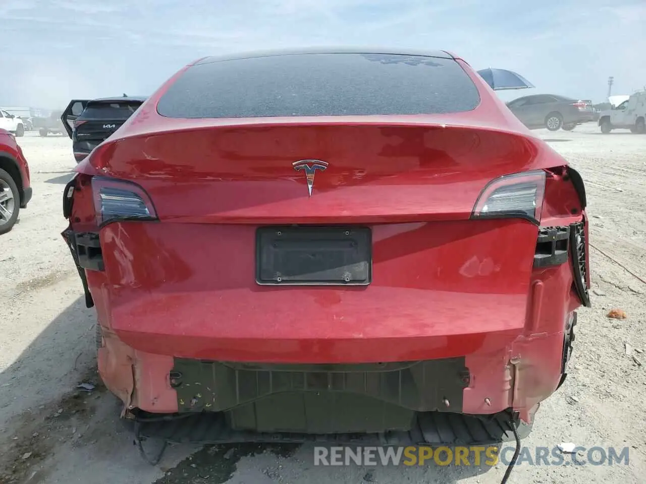 6 fotografías del automóvil dañado 5YJYGAEE6MF187986 TESLA MODEL Y 2021
