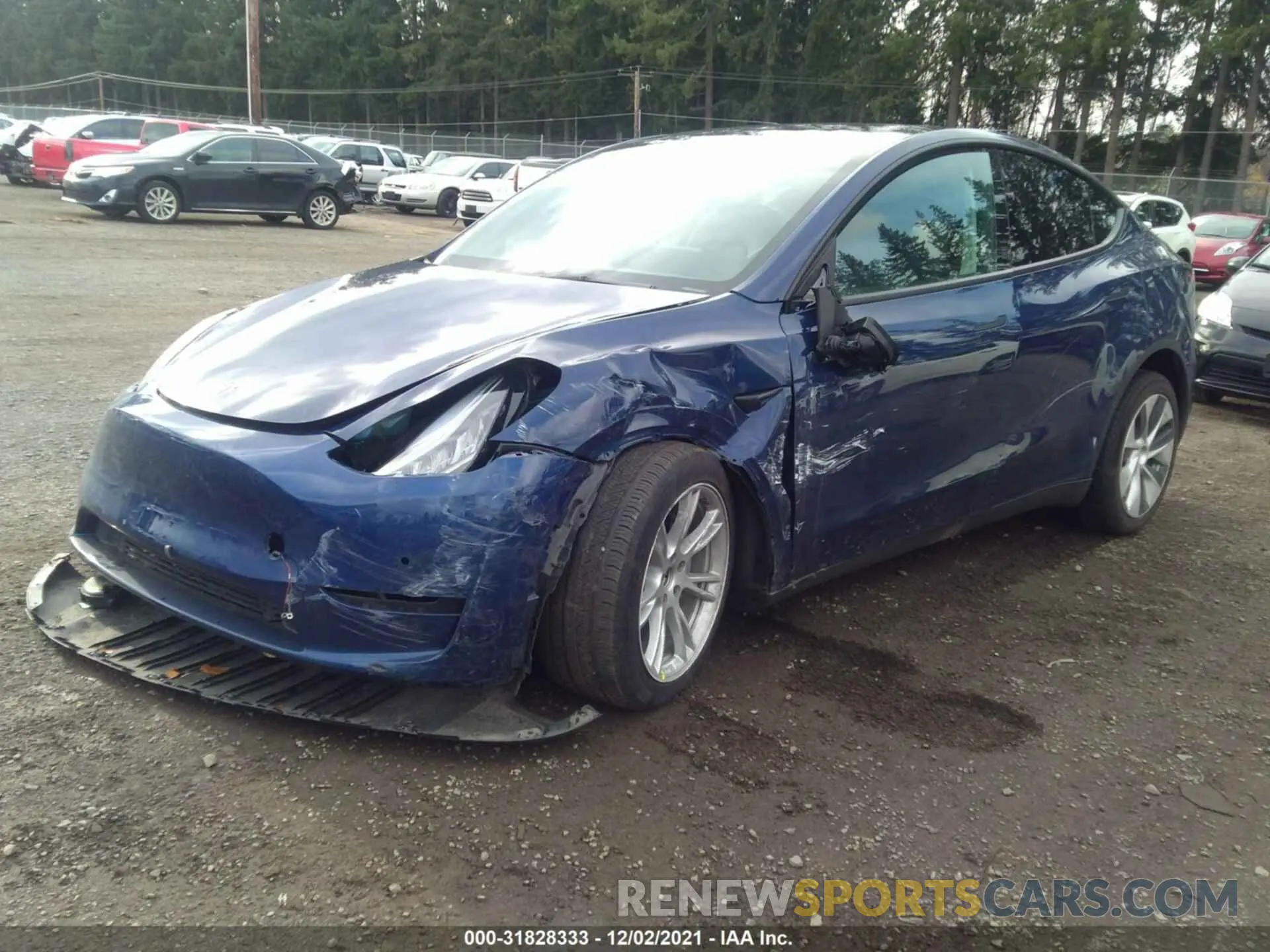 6 fotografías del automóvil dañado 5YJYGAEE7MF172817 TESLA MODEL Y 2021