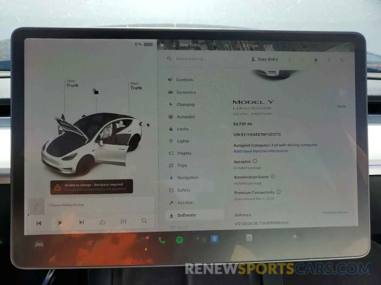 9 fotografías del automóvil dañado 5YJYGAEE7MF283173 TESLA MODEL Y 2021