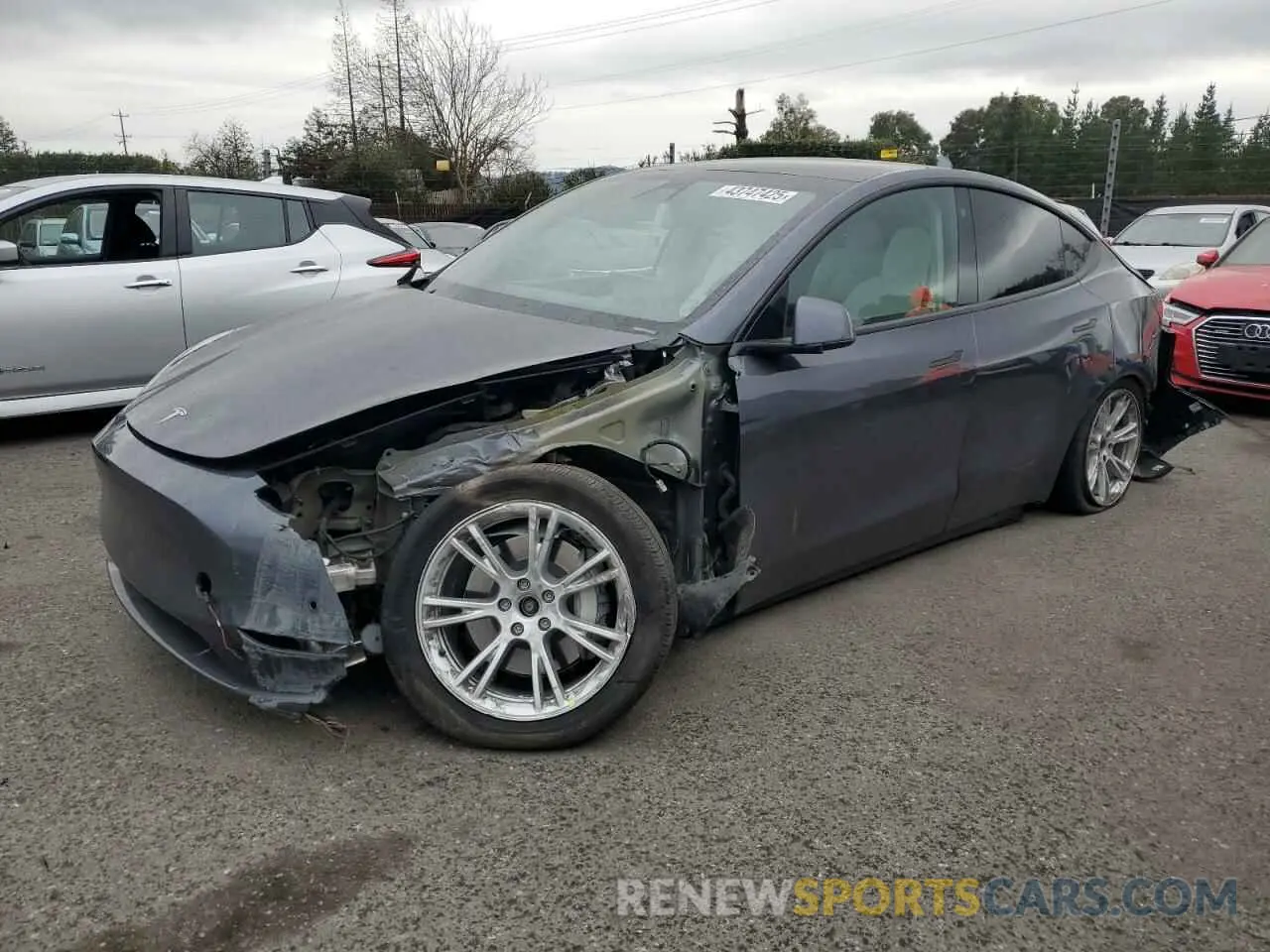 1 fotografías del automóvil dañado 5YJYGAEE8MF138434 TESLA MODEL Y 2021