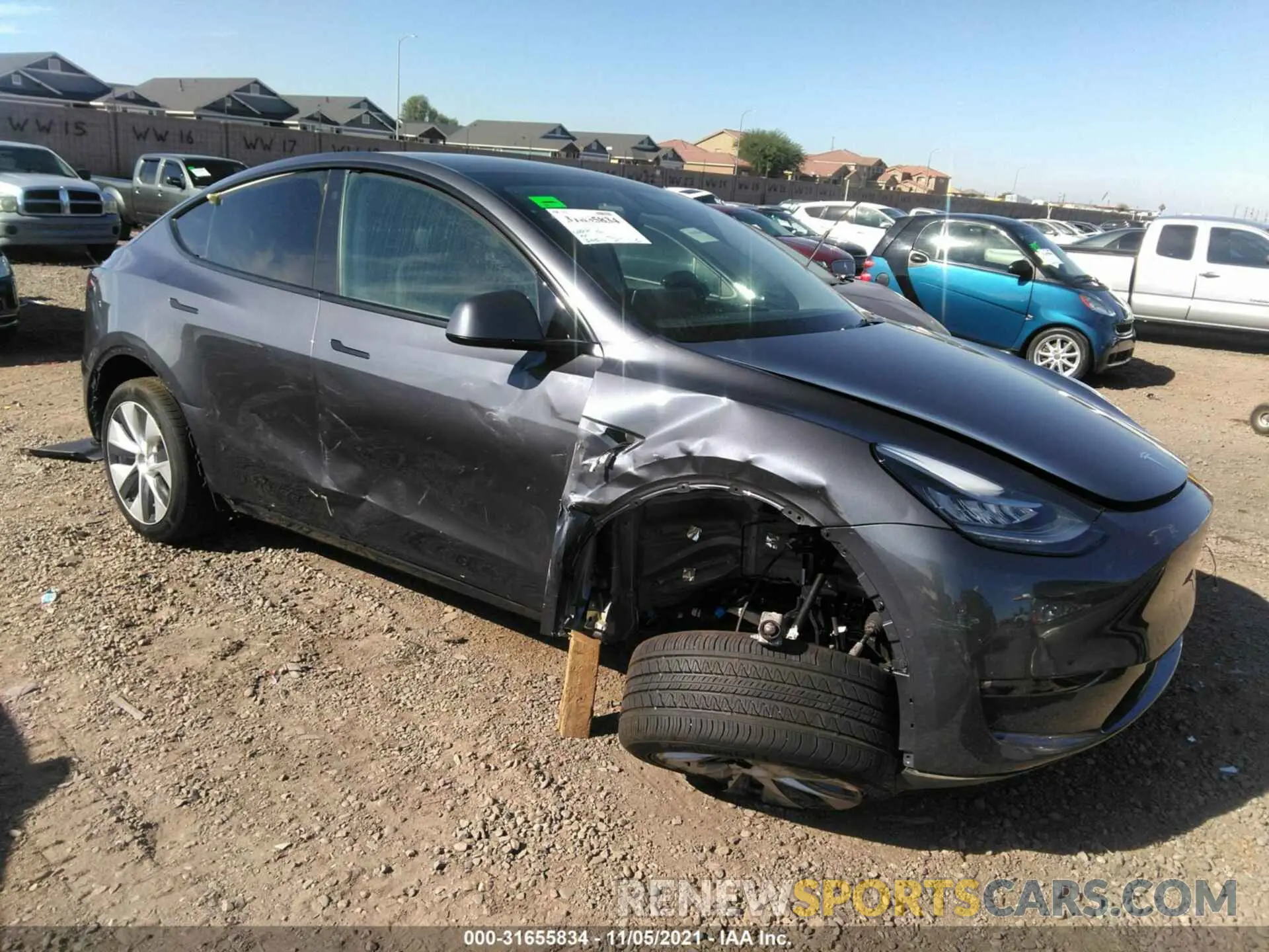 1 fotografías del automóvil dañado 5YJYGAEE8MF214024 TESLA MODEL Y 2021