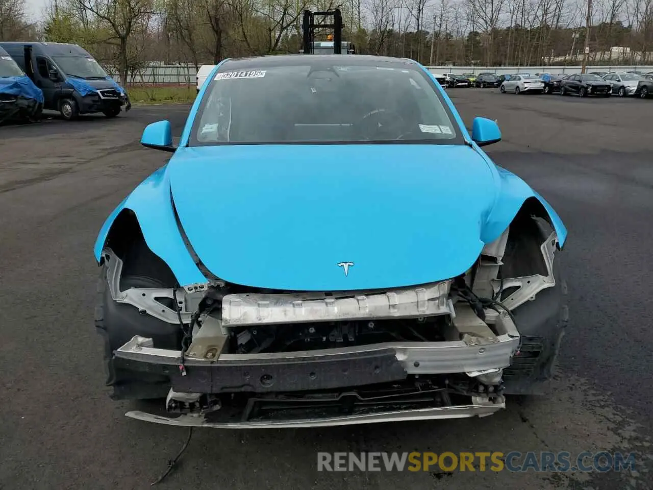 5 fotografías del automóvil dañado 5YJYGAEE9MF191031 TESLA MODEL Y 2021