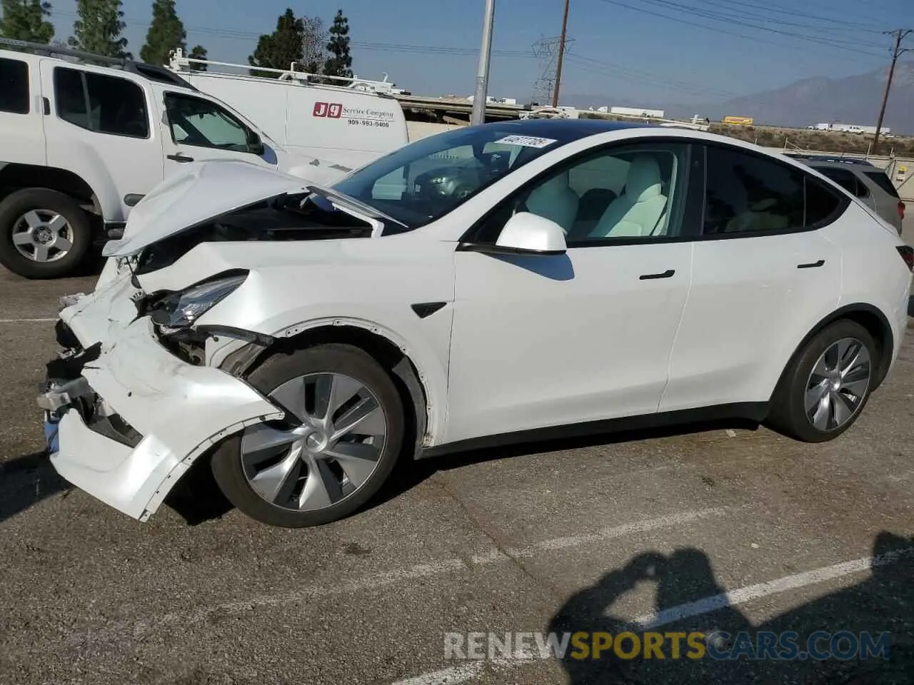 1 fotografías del automóvil dañado 5YJYGAEEXMF151489 TESLA MODEL Y 2021