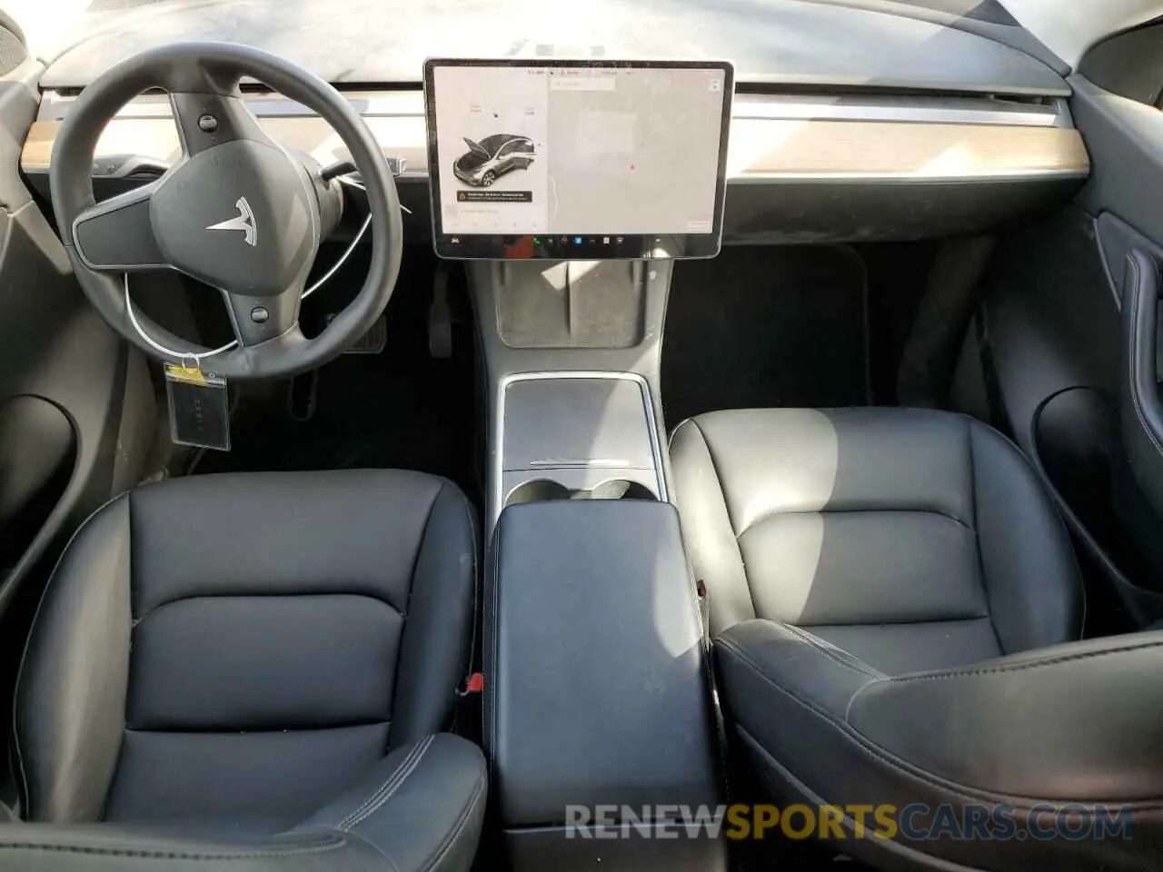 8 fotografías del automóvil dañado 5YJYGAEEXMF199476 TESLA MODEL Y 2021