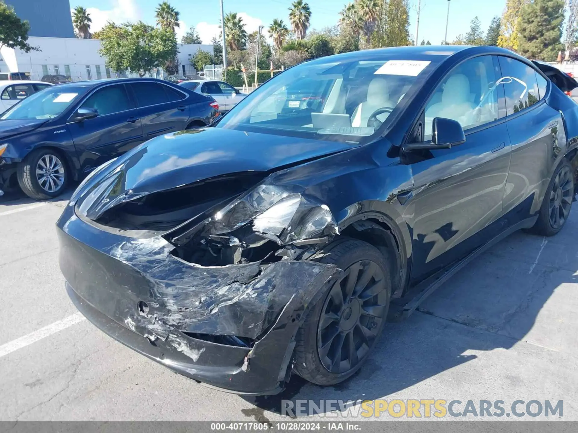 6 fotografías del automóvil dañado 5YJYGAEEXMF244190 TESLA MODEL Y 2021