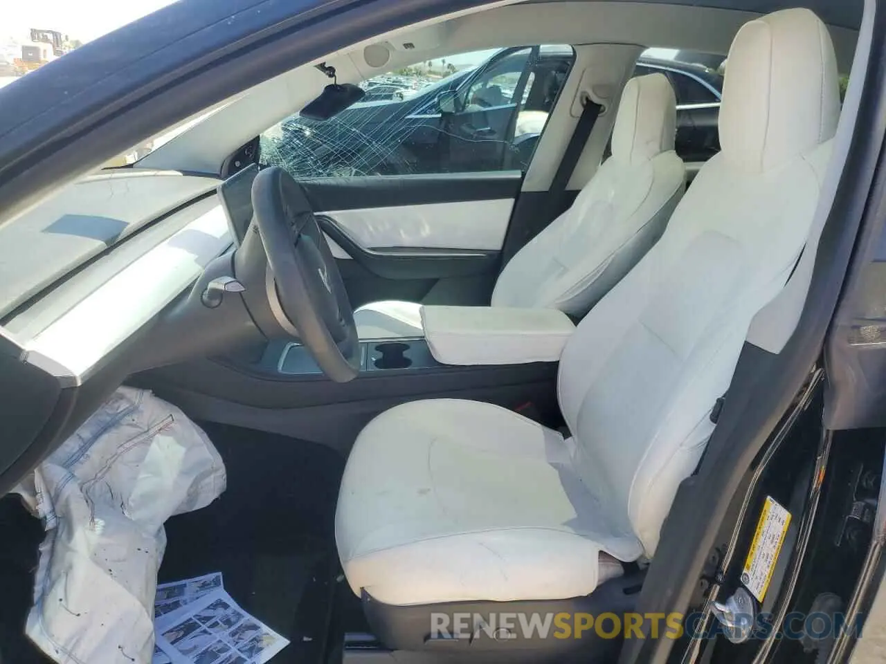 7 fotografías del automóvil dañado 5YJYGAEEXMF304033 TESLA MODEL Y 2021