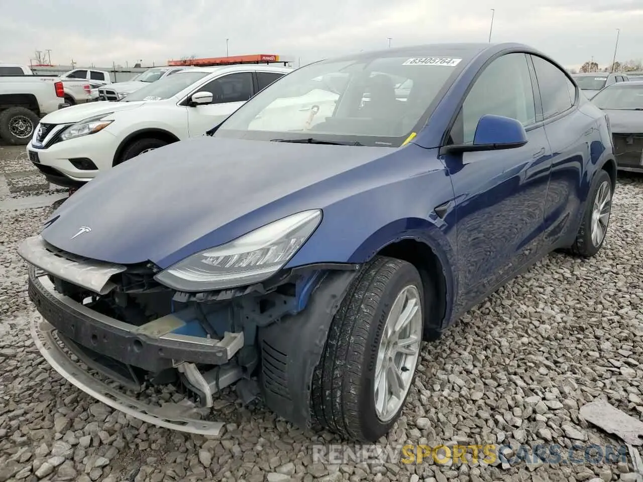 1 fotografías del automóvil dañado 5YJYGDED7MF106342 TESLA MODEL Y 2021