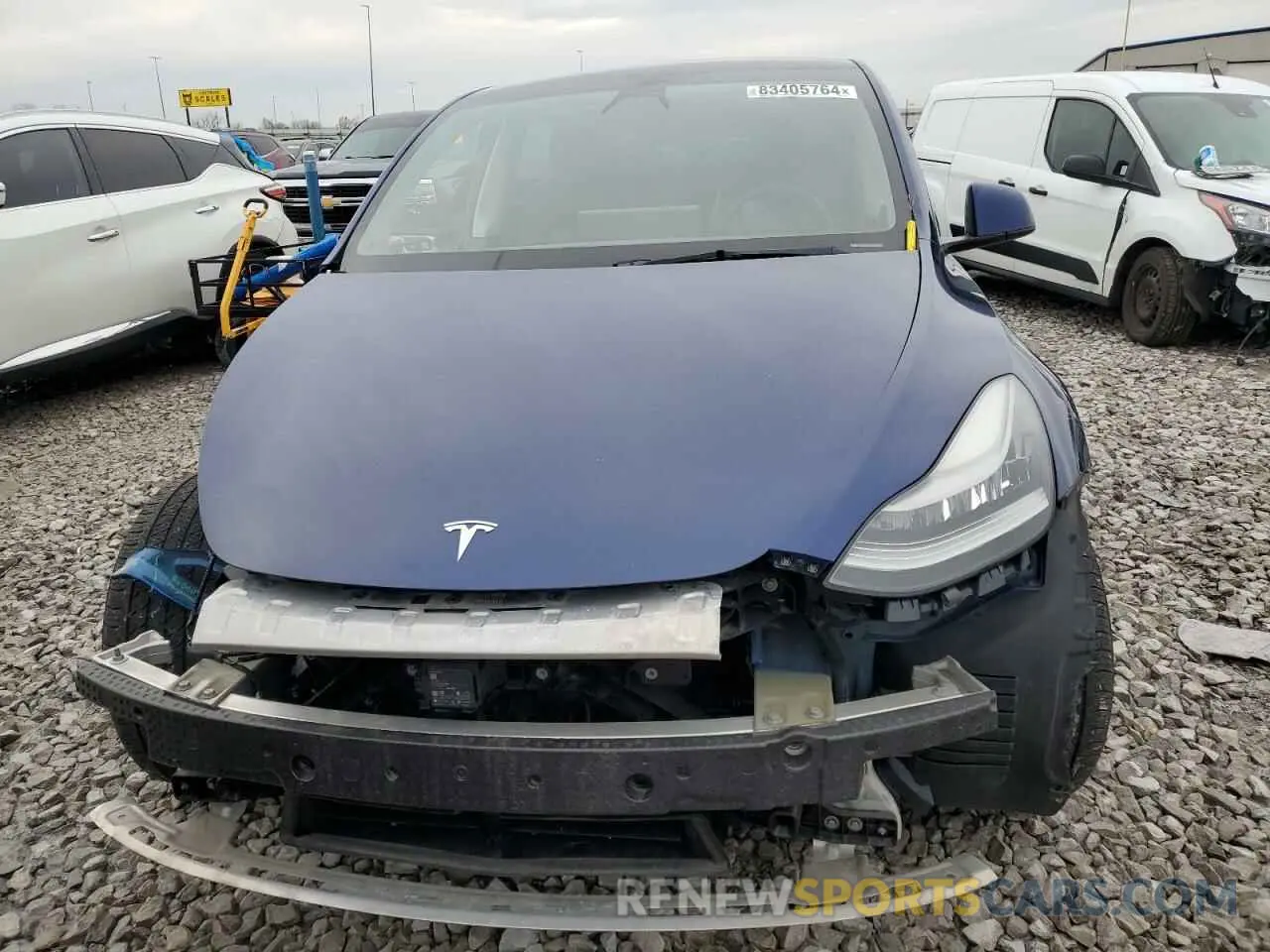 5 fotografías del automóvil dañado 5YJYGDED7MF106342 TESLA MODEL Y 2021