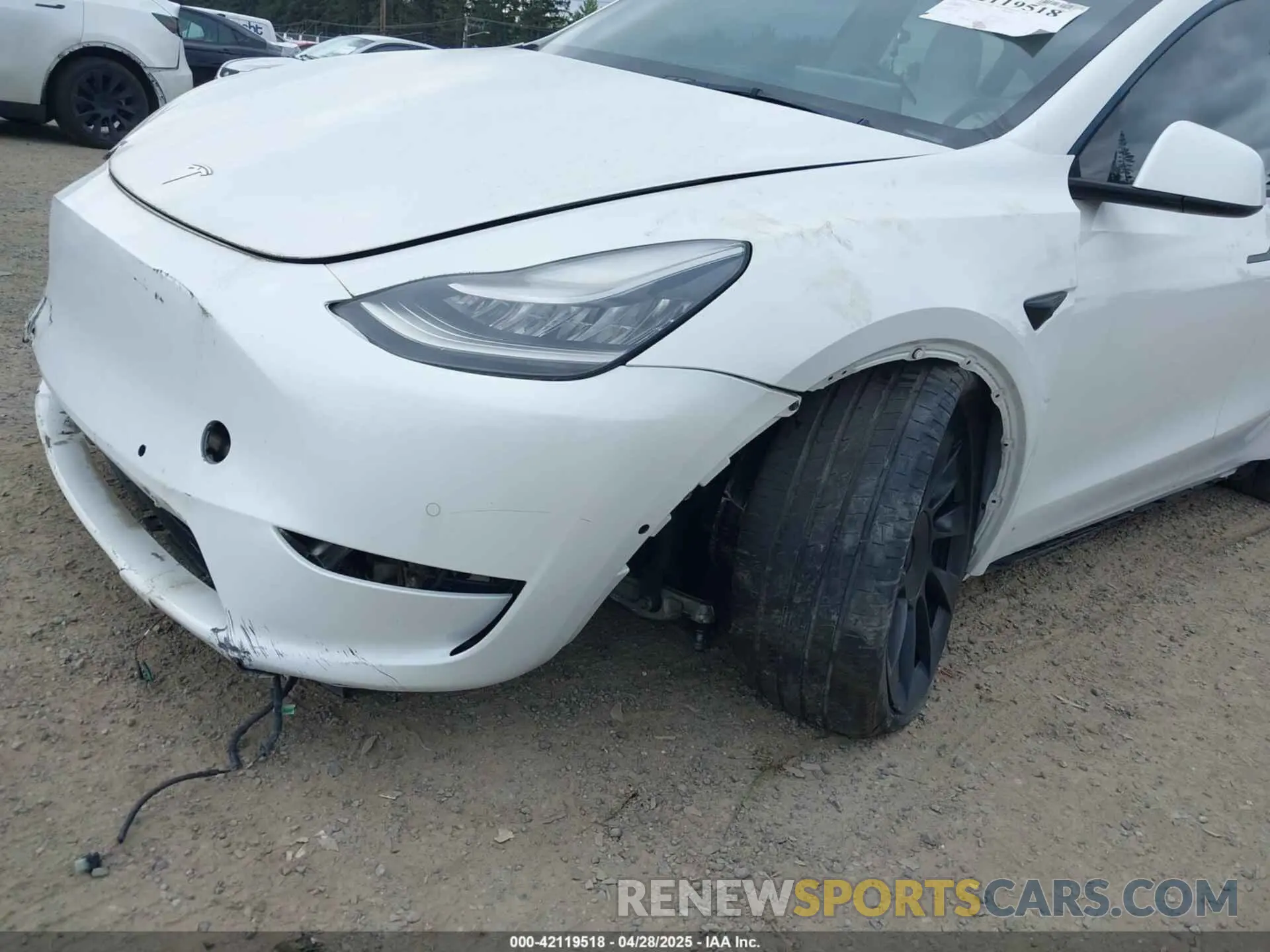 6 fotografías del automóvil dañado 5YJYGDED9MF121828 TESLA MODEL Y 2021