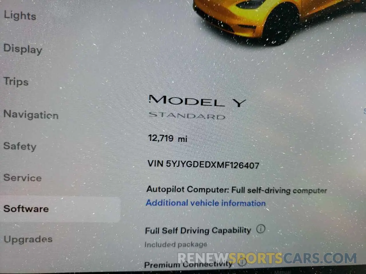 8 fotografías del automóvil dañado 5YJYGDEDXMF126407 TESLA MODEL Y 2021
