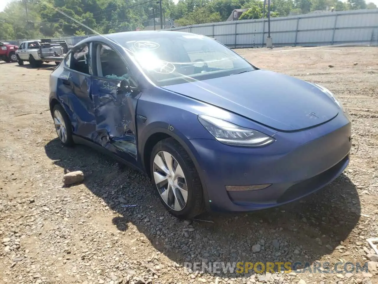 1 fotografías del automóvil dañado 5YJYGDEE0MF068865 TESLA MODEL Y 2021