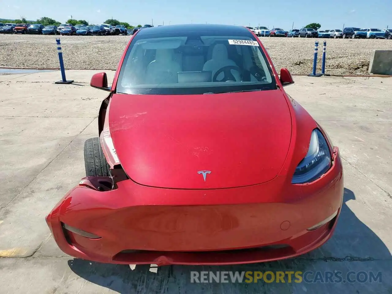 5 fotografías del automóvil dañado 5YJYGDEE0MF079865 TESLA MODEL Y 2021