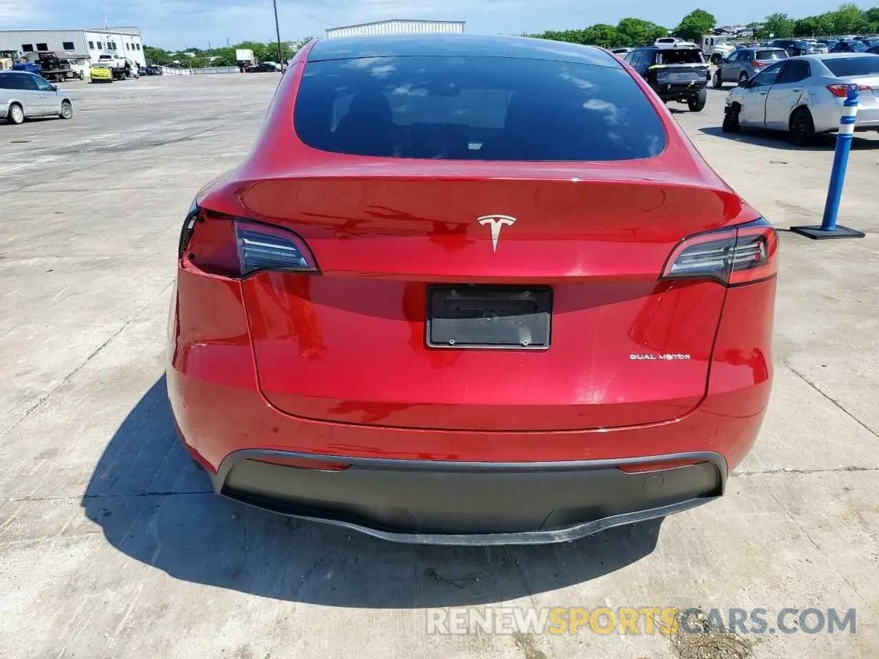 6 fotografías del automóvil dañado 5YJYGDEE0MF079865 TESLA MODEL Y 2021
