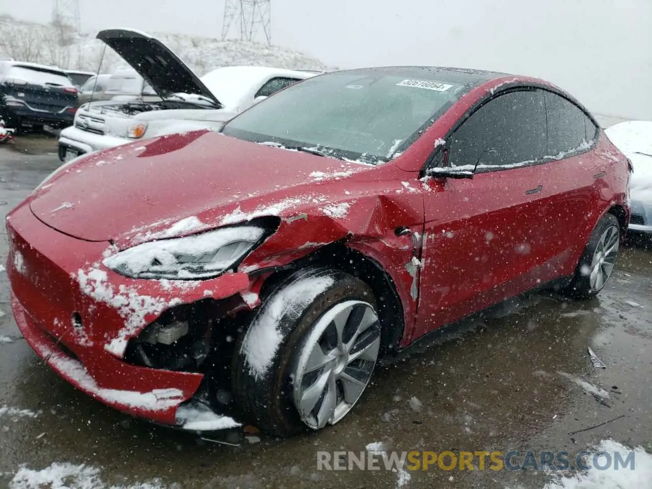 1 fotografías del automóvil dañado 5YJYGDEE0MF091529 TESLA MODEL Y 2021