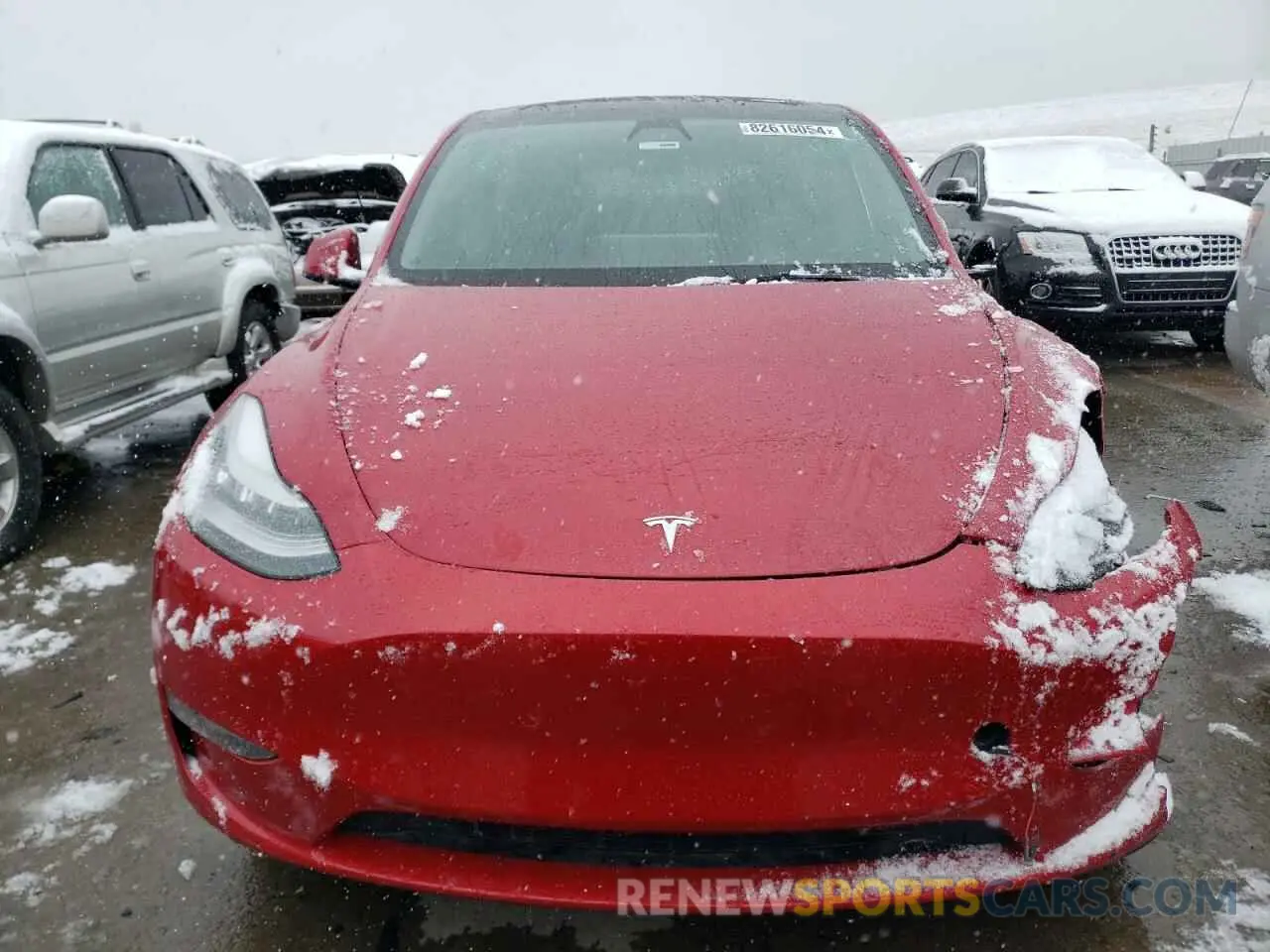 5 fotografías del automóvil dañado 5YJYGDEE0MF091529 TESLA MODEL Y 2021