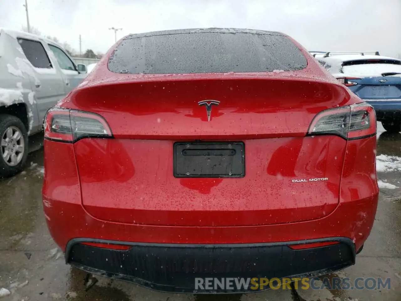 6 fotografías del automóvil dañado 5YJYGDEE0MF091529 TESLA MODEL Y 2021