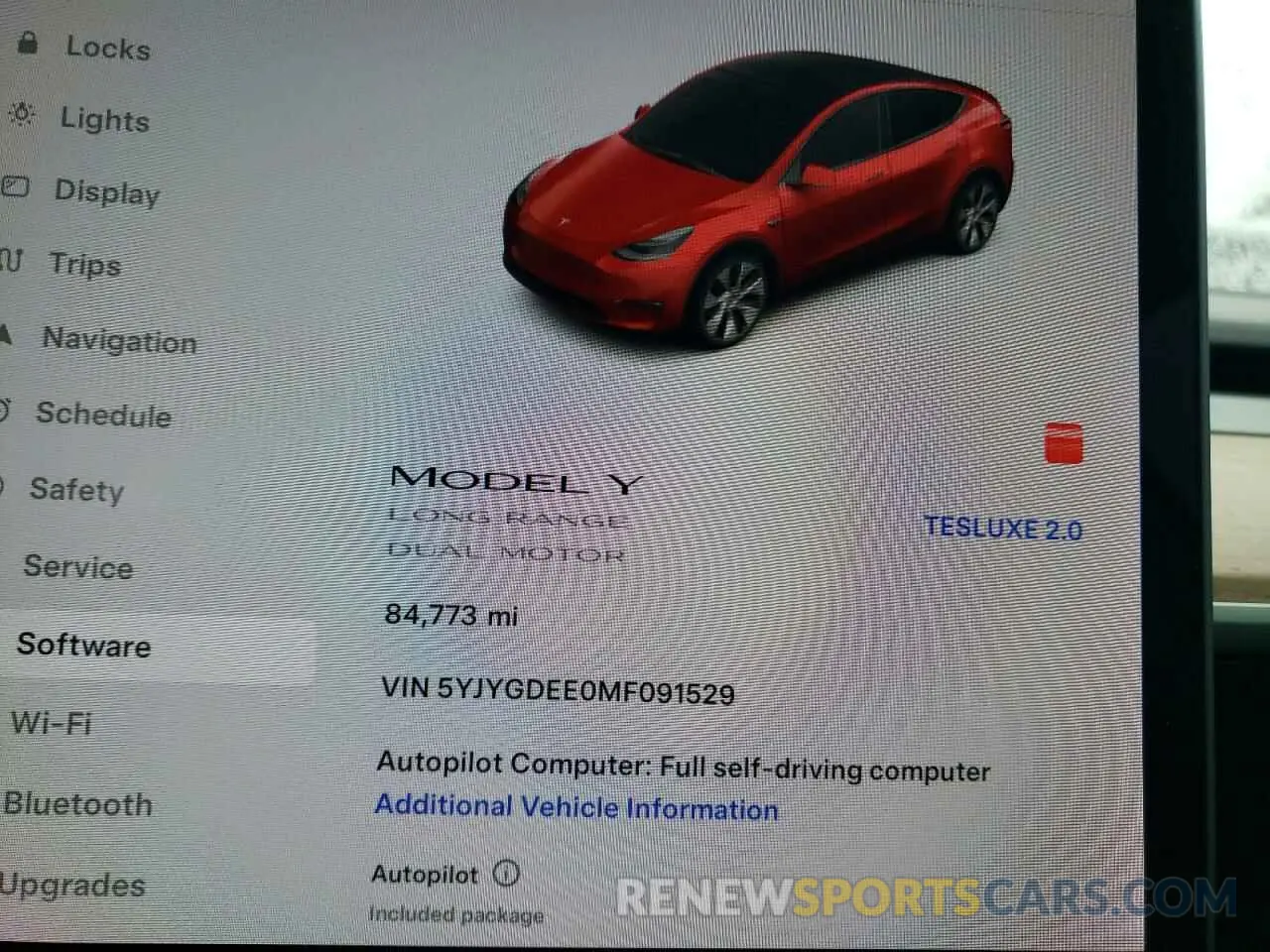 9 fotografías del automóvil dañado 5YJYGDEE0MF091529 TESLA MODEL Y 2021