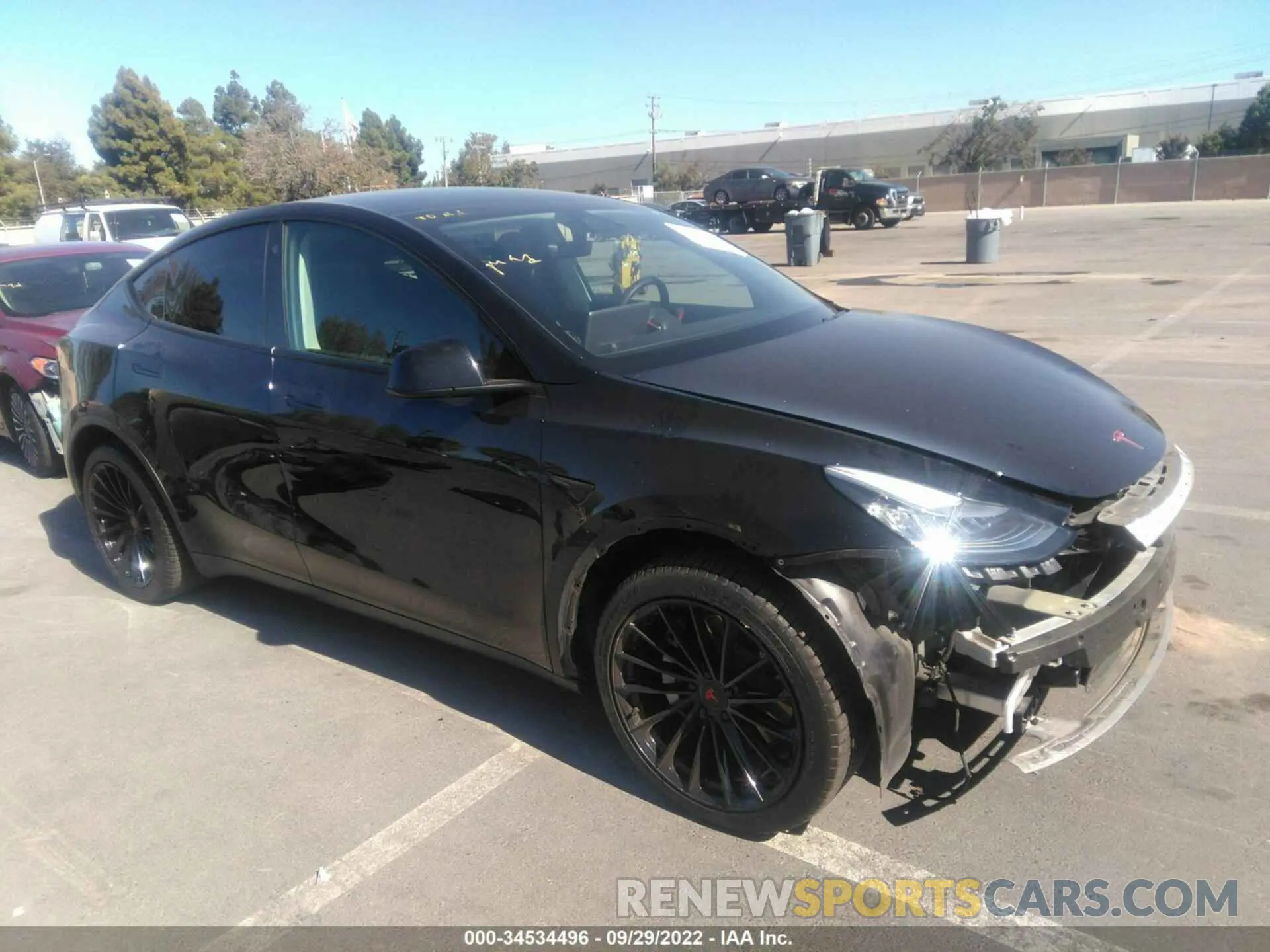 1 fotografías del automóvil dañado 5YJYGDEE0MF099162 TESLA MODEL Y 2021