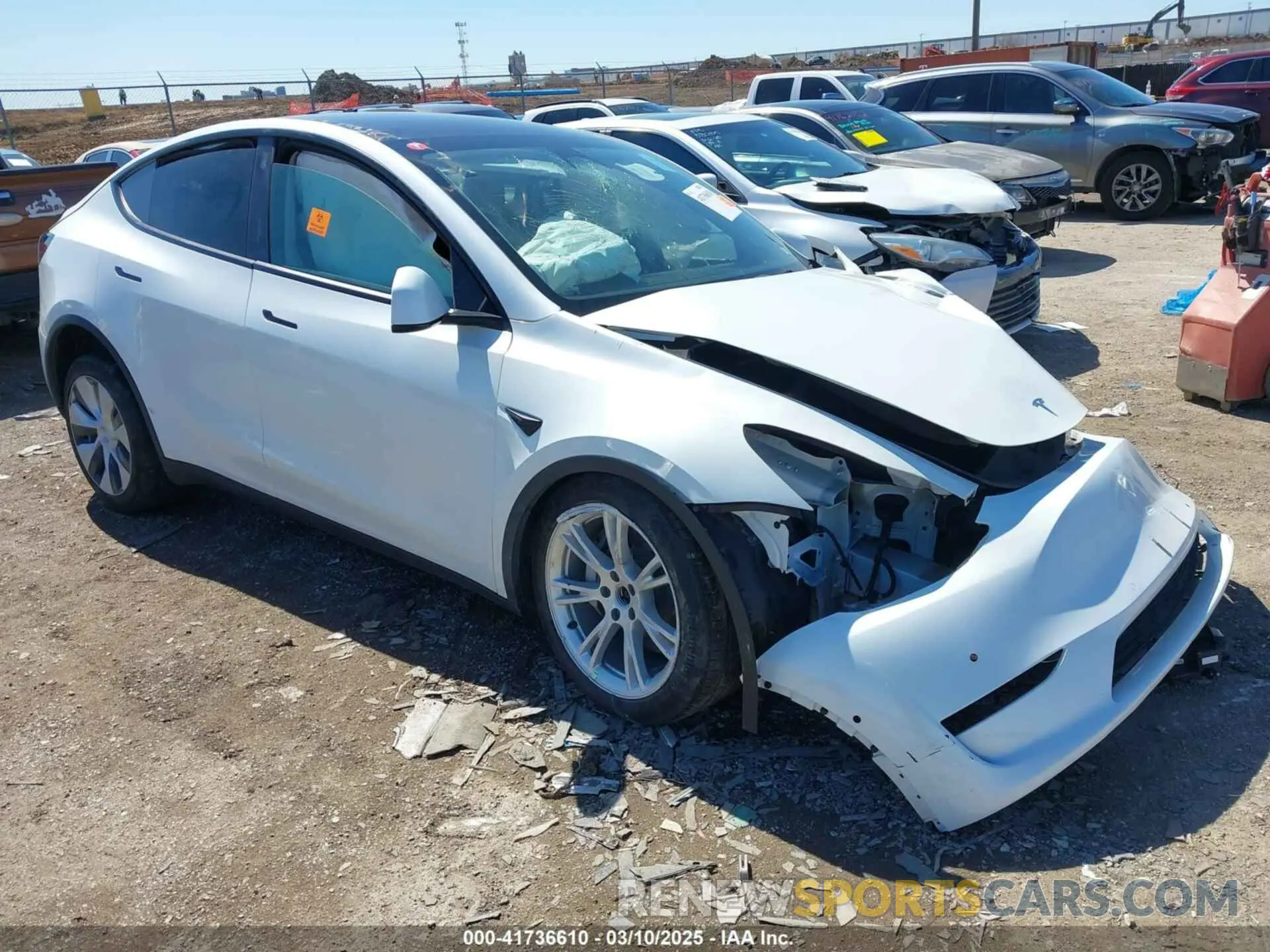 1 fotografías del automóvil dañado 5YJYGDEE0MF106255 TESLA MODEL Y 2021