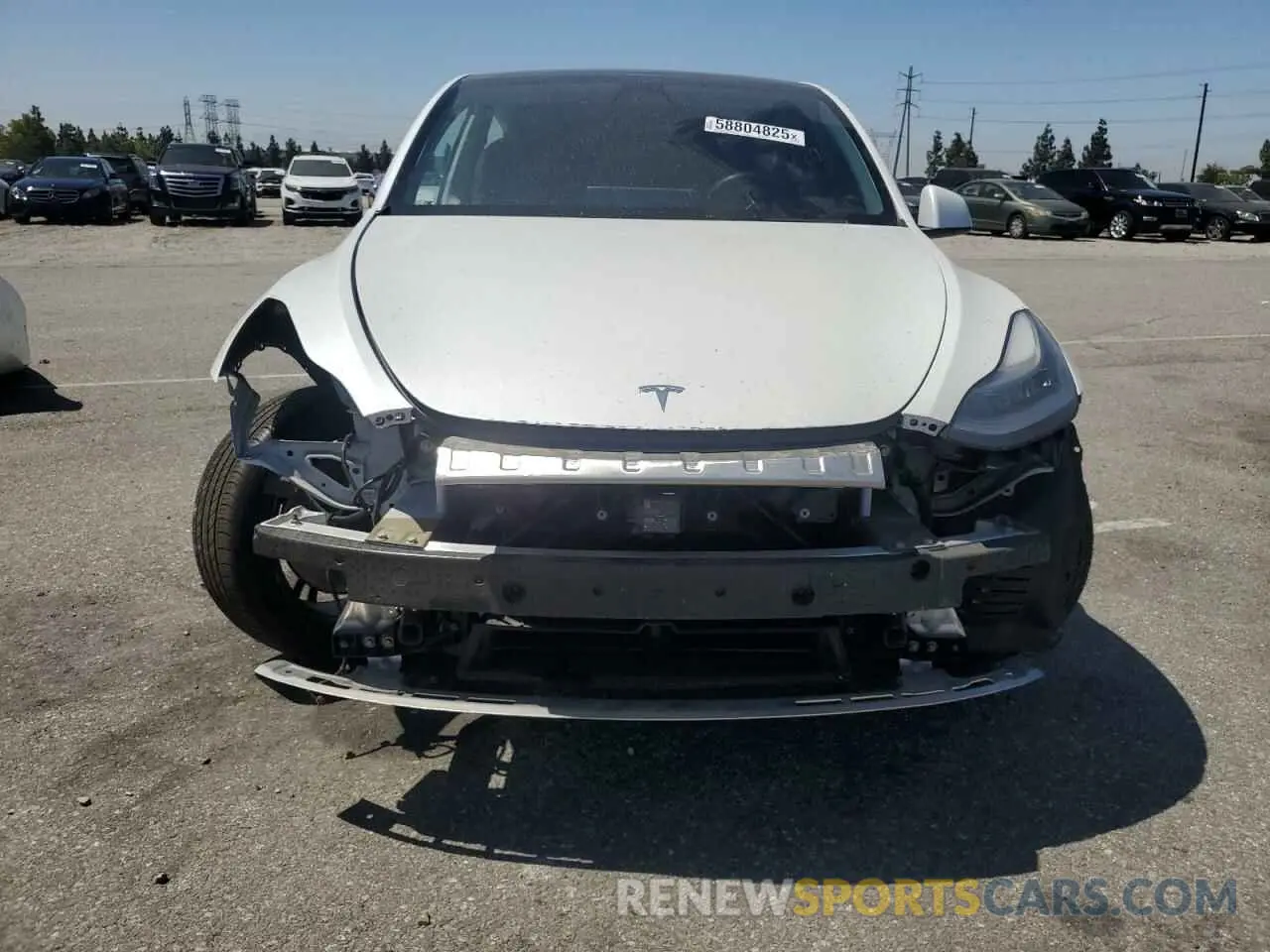 5 fotografías del automóvil dañado 5YJYGDEE0MF153074 TESLA MODEL Y 2021
