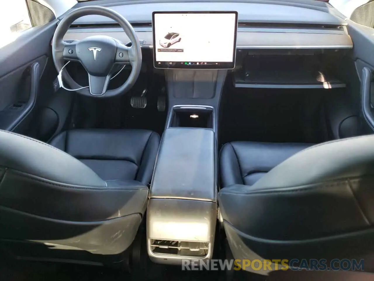 8 fotografías del automóvil dañado 5YJYGDEE0MF185605 TESLA MODEL Y 2021