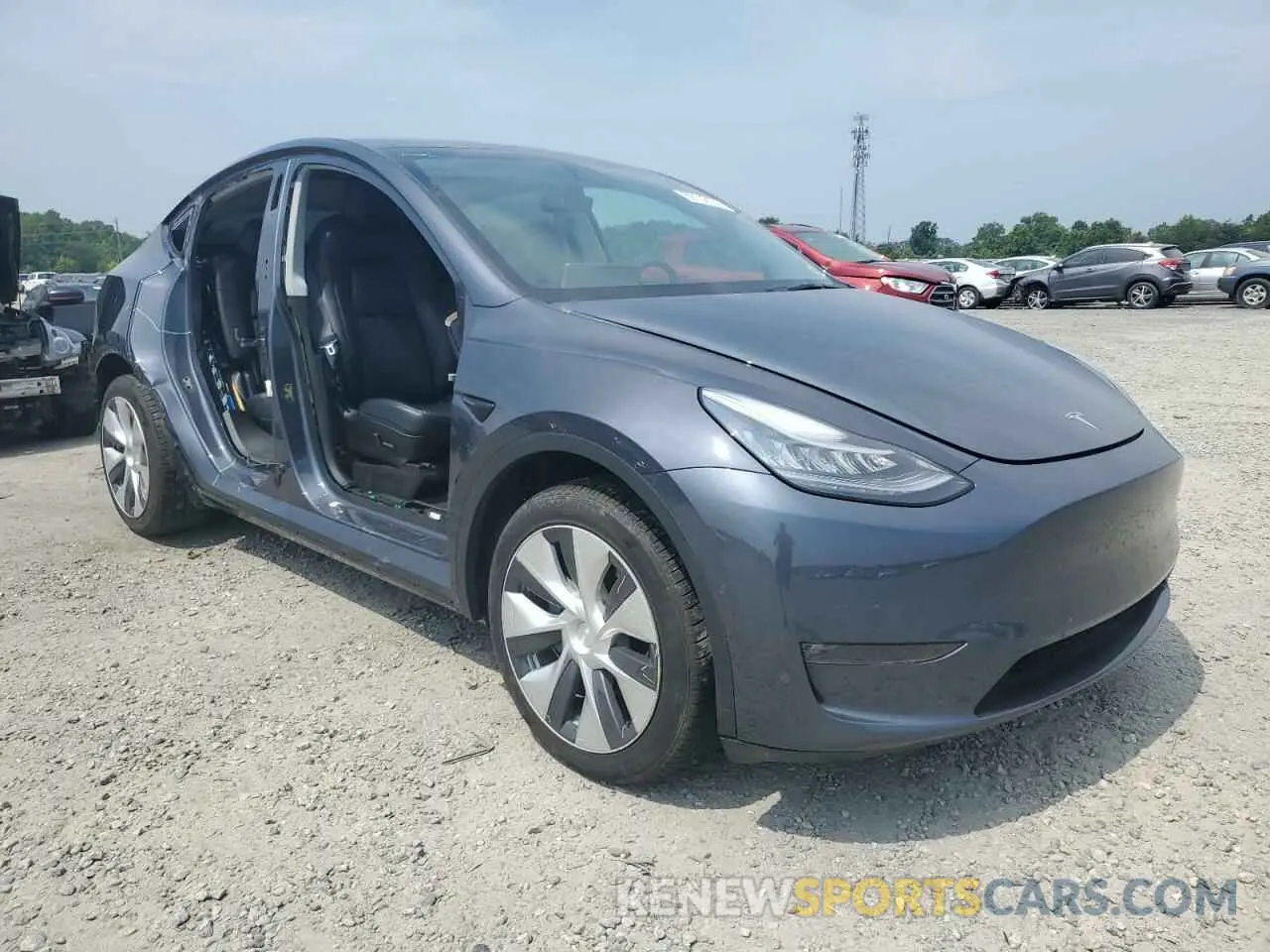 4 fotografías del automóvil dañado 5YJYGDEE0MF196037 TESLA MODEL Y 2021