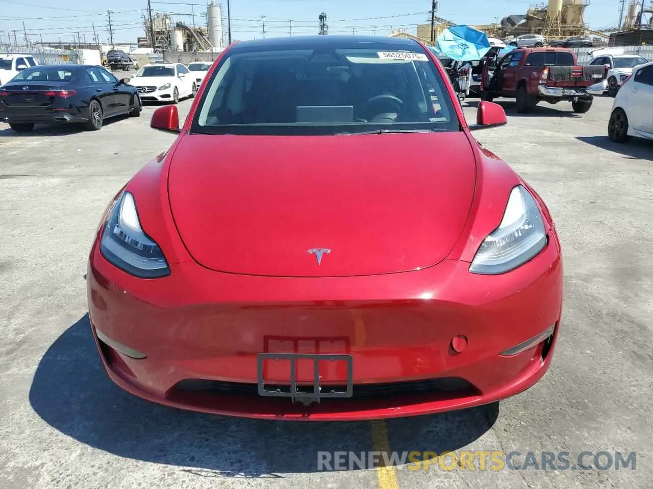 5 fotografías del automóvil dañado 5YJYGDEE0MF217761 TESLA MODEL Y 2021