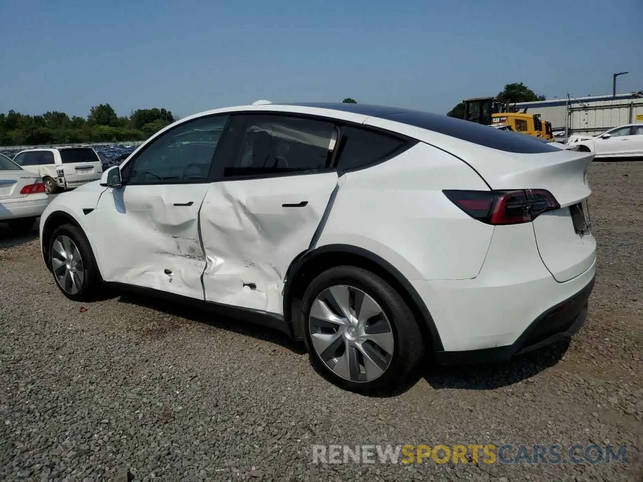 2 fotografías del automóvil dañado 5YJYGDEE0MF258102 TESLA MODEL Y 2021