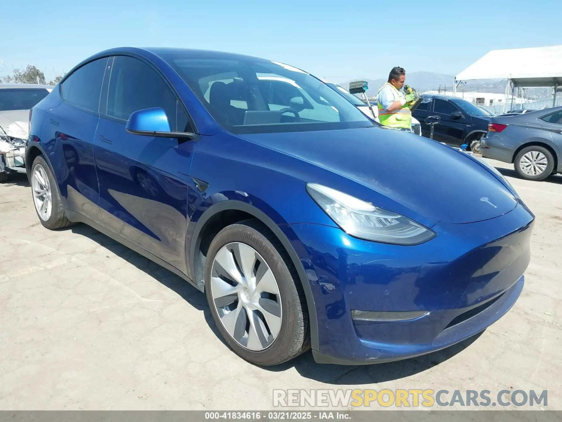 1 fotografías del automóvil dañado 5YJYGDEE0MF270461 TESLA MODEL Y 2021