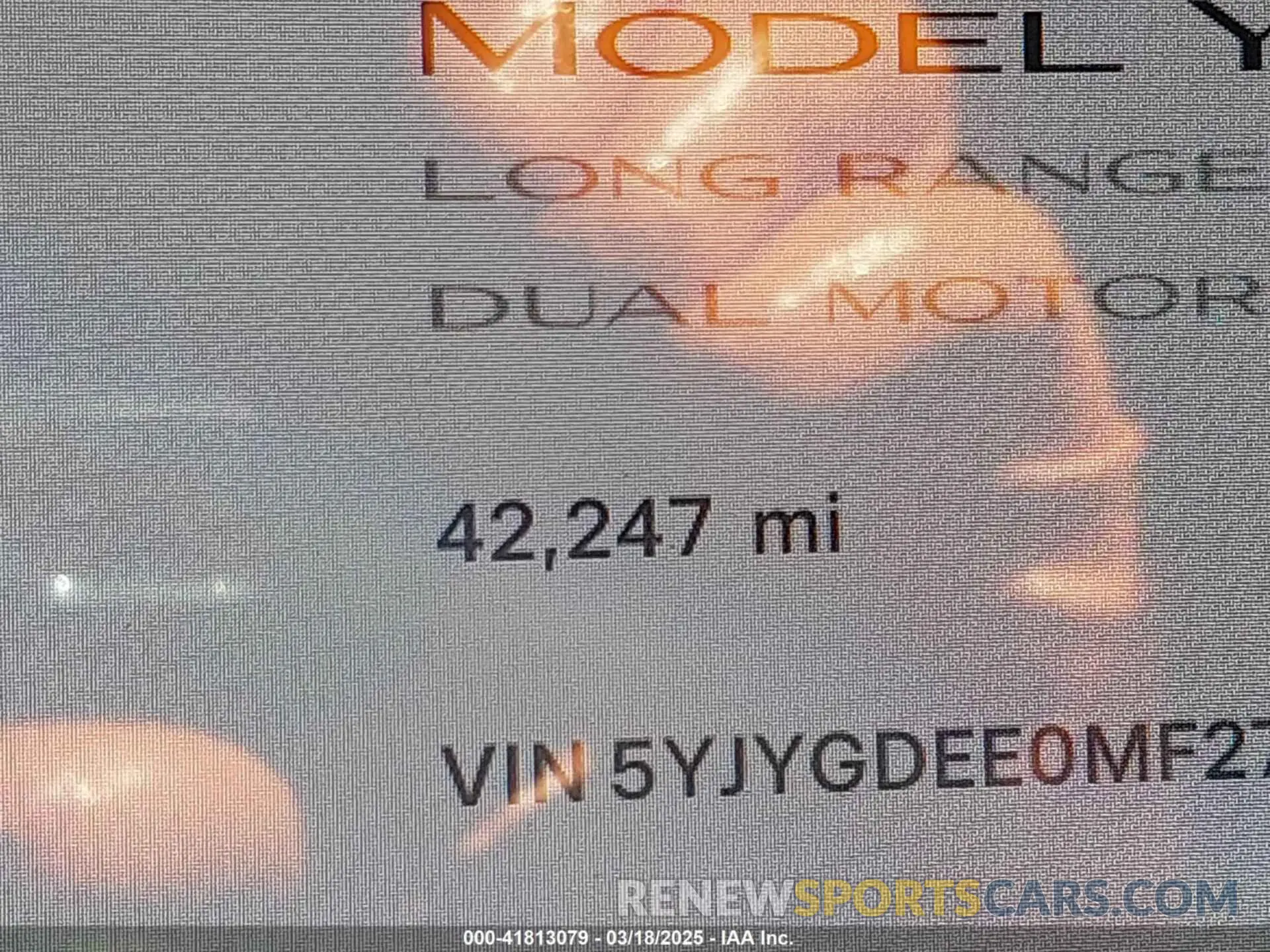 15 fotografías del automóvil dañado 5YJYGDEE0MF277197 TESLA MODEL Y 2021