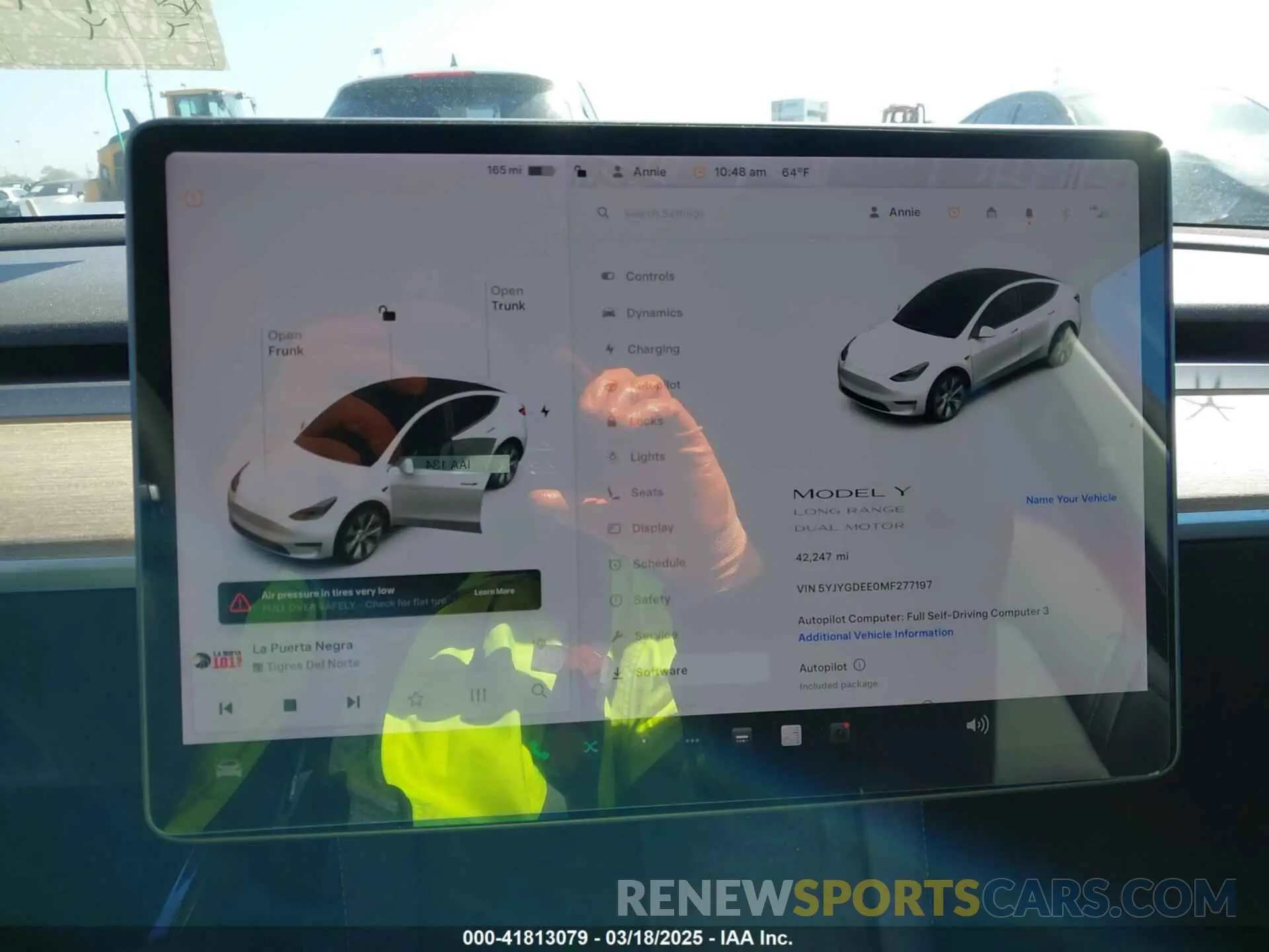 18 fotografías del automóvil dañado 5YJYGDEE0MF277197 TESLA MODEL Y 2021