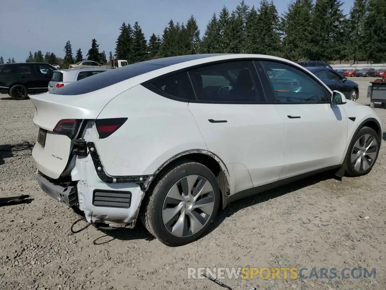 3 fotografías del automóvil dañado 5YJYGDEE0MF301658 TESLA MODEL Y 2021