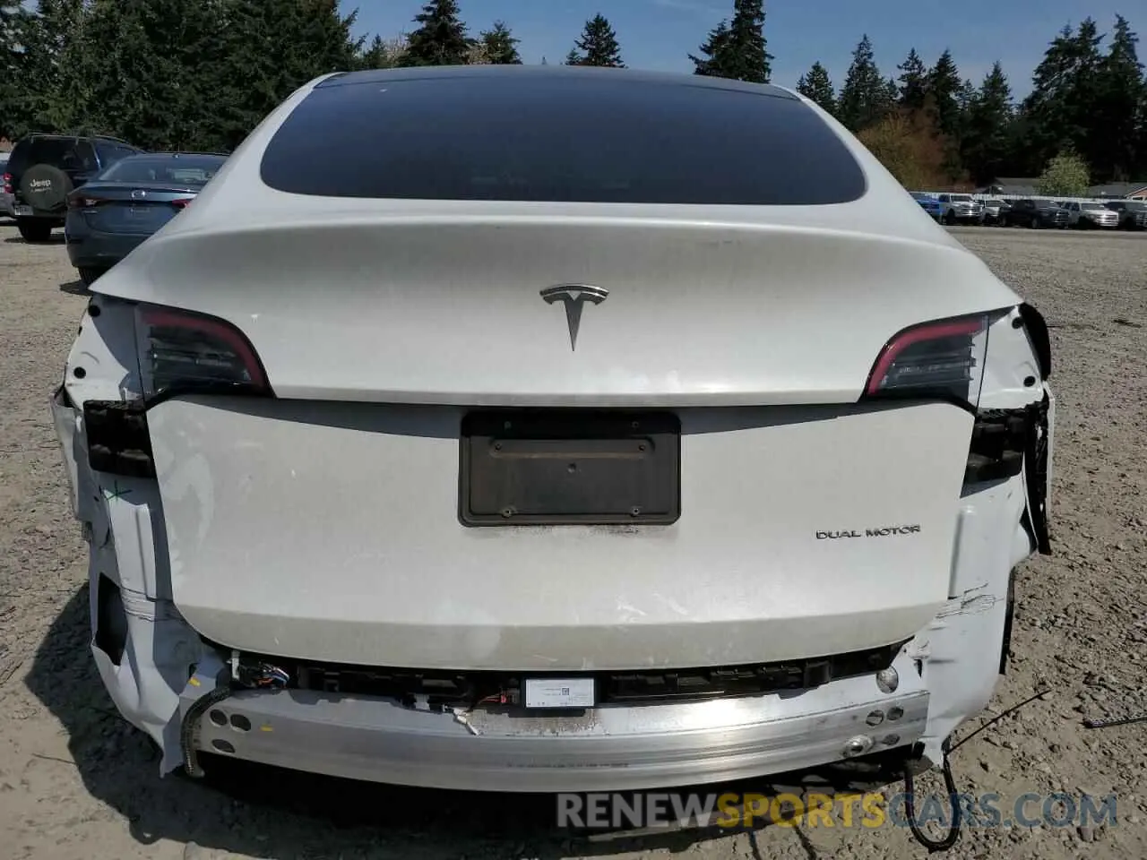 6 fotografías del automóvil dañado 5YJYGDEE0MF301658 TESLA MODEL Y 2021