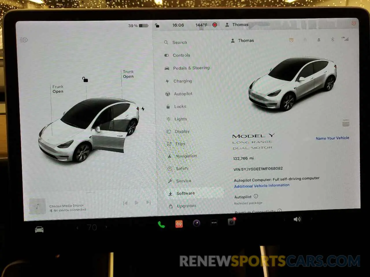 9 fotografías del automóvil dañado 5YJYGDEE1MF068082 TESLA MODEL Y 2021