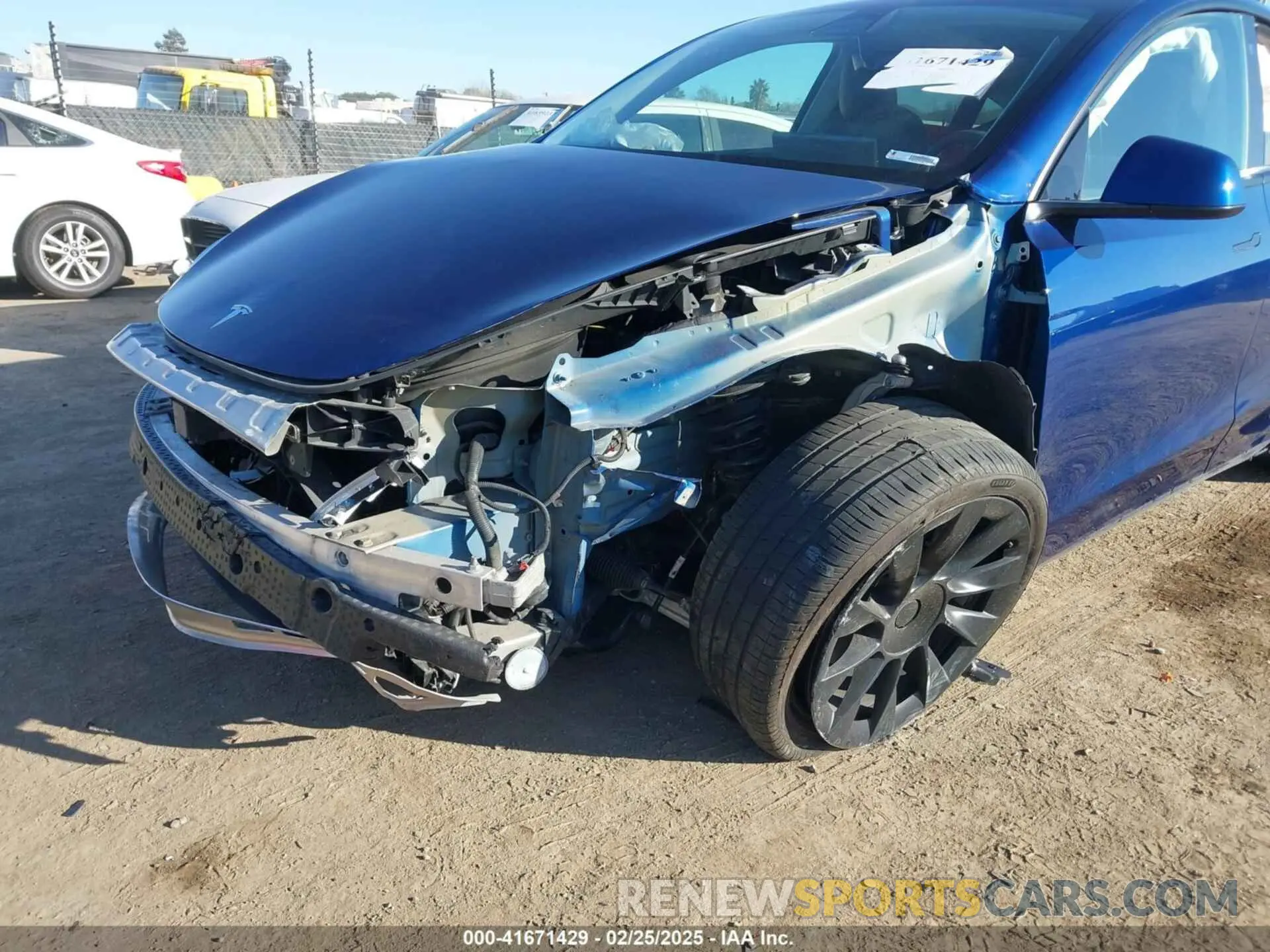 6 fotografías del automóvil dañado 5YJYGDEE1MF070740 TESLA MODEL Y 2021