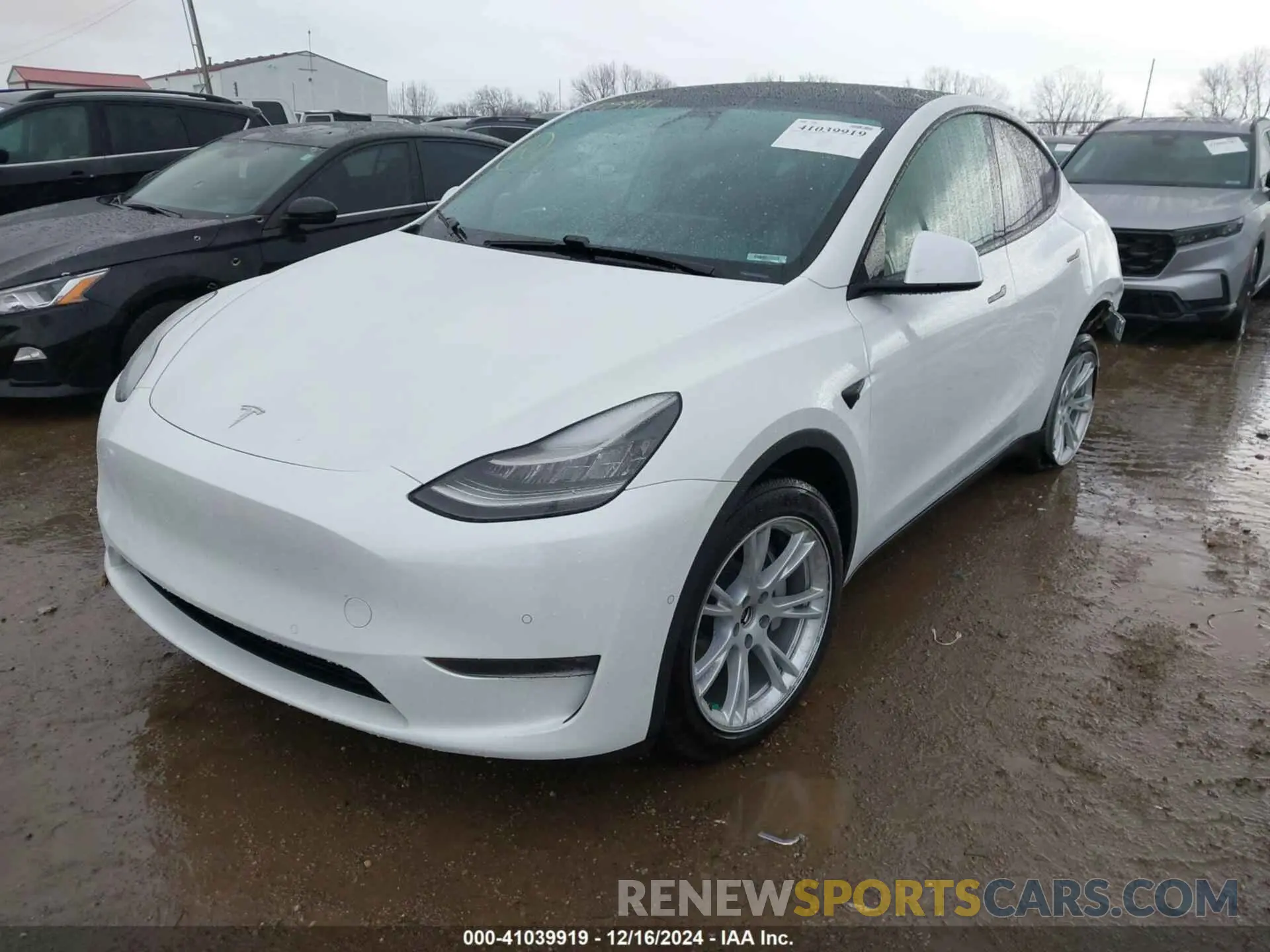 2 fotografías del automóvil dañado 5YJYGDEE1MF074948 TESLA MODEL Y 2021