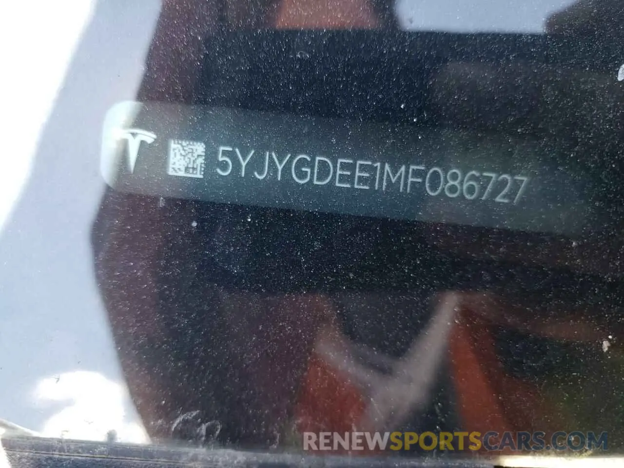 10 fotografías del automóvil dañado 5YJYGDEE1MF086727 TESLA MODEL Y 2021