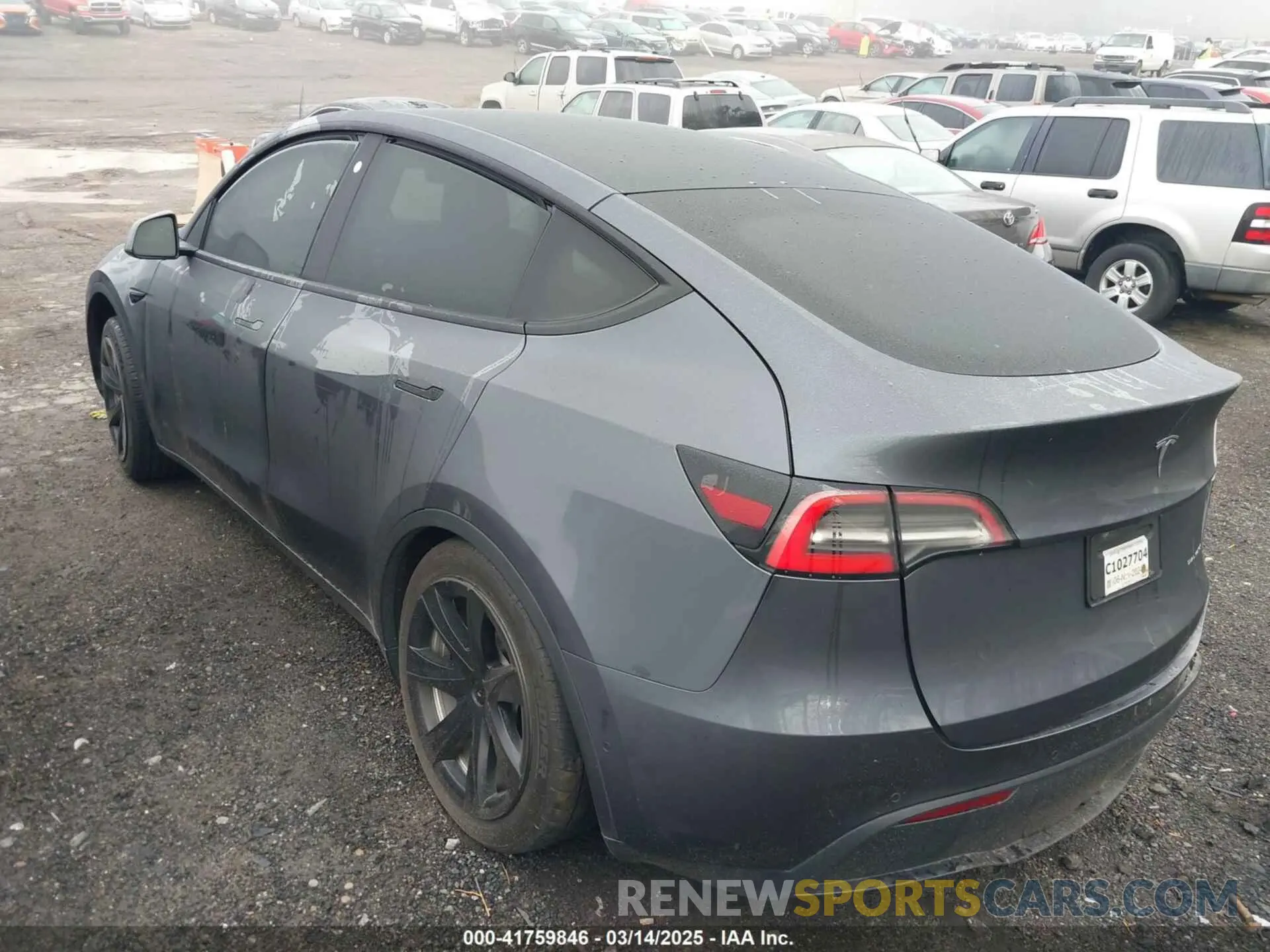 3 fotografías del automóvil dañado 5YJYGDEE1MF100013 TESLA MODEL Y 2021