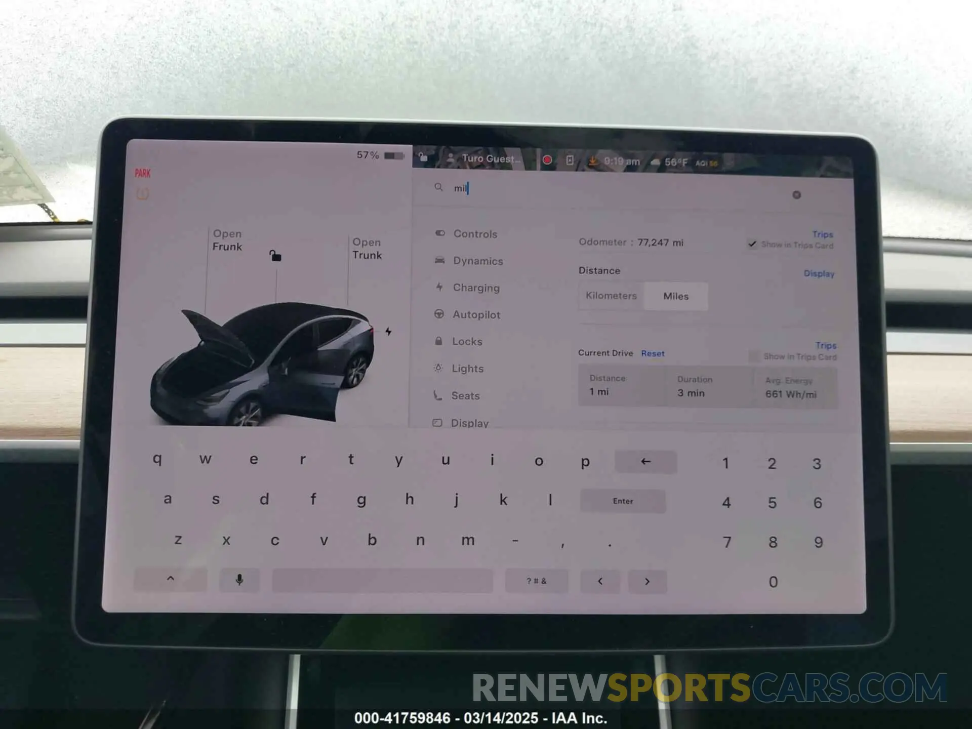 7 fotografías del automóvil dañado 5YJYGDEE1MF100013 TESLA MODEL Y 2021
