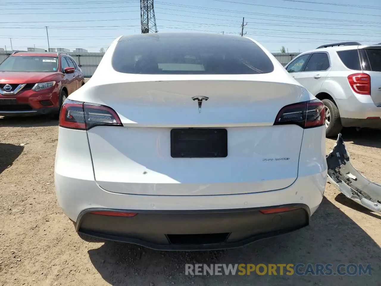 6 fotografías del automóvil dañado 5YJYGDEE1MF131536 TESLA MODEL Y 2021