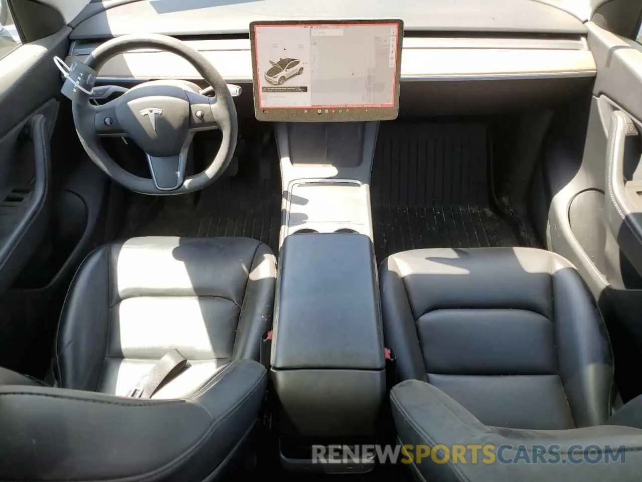 8 fotografías del automóvil dañado 5YJYGDEE1MF131536 TESLA MODEL Y 2021
