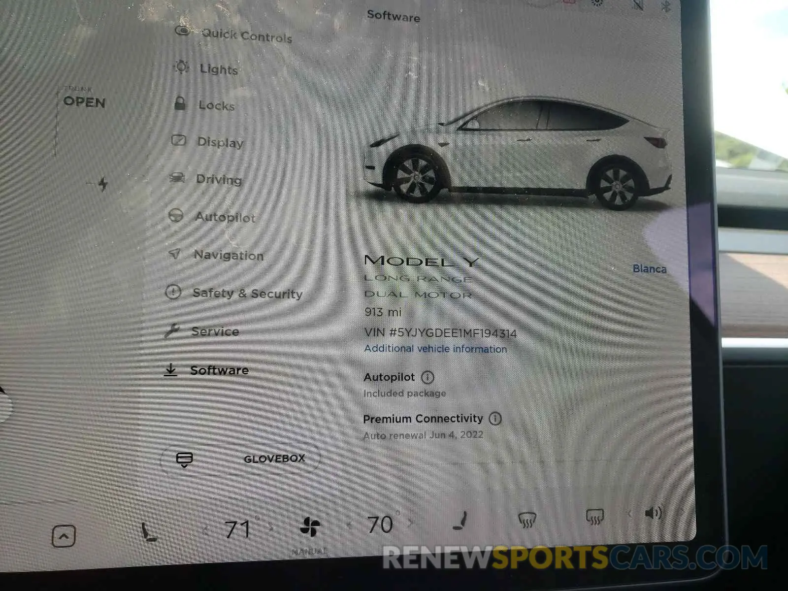 8 fotografías del automóvil dañado 5YJYGDEE1MF194314 TESLA MODEL Y 2021