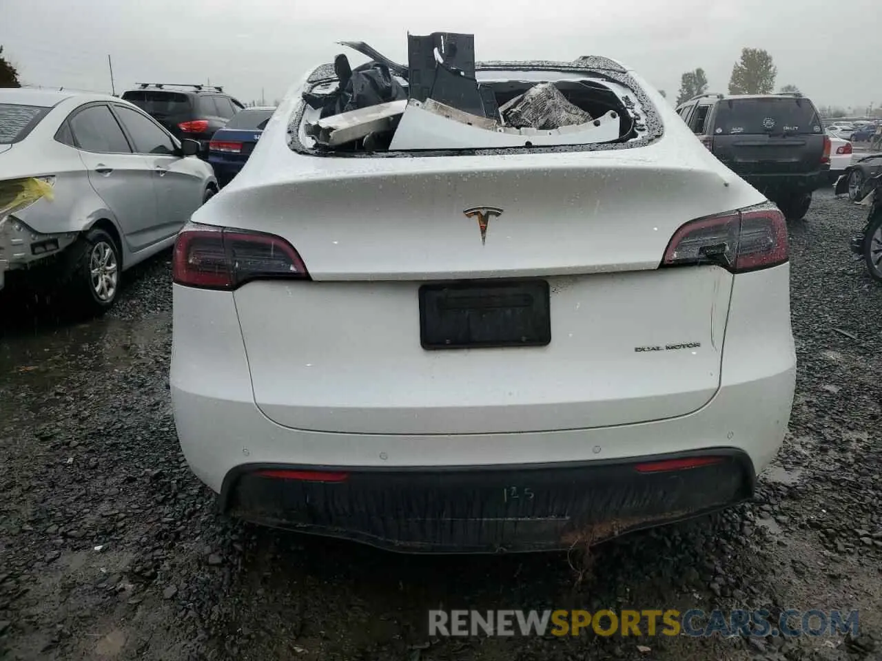 6 fotografías del automóvil dañado 5YJYGDEE1MF199495 TESLA MODEL Y 2021